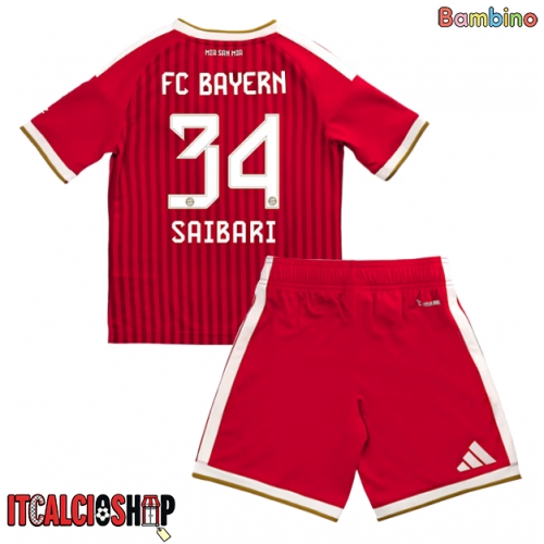 Bayern Munich Ismael Saibari #34 Prima Maglia Bambino 2026-27 Manica Corta (+ Pantaloni corti)